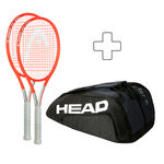 Sada Raket HEAD Graphene 360+ Radical PRO 2021 plus Schlägertasche