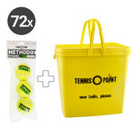 Tenisové Míče Tennis-Point 72 Bälle Stage 1 3er Polybag + Balleimer